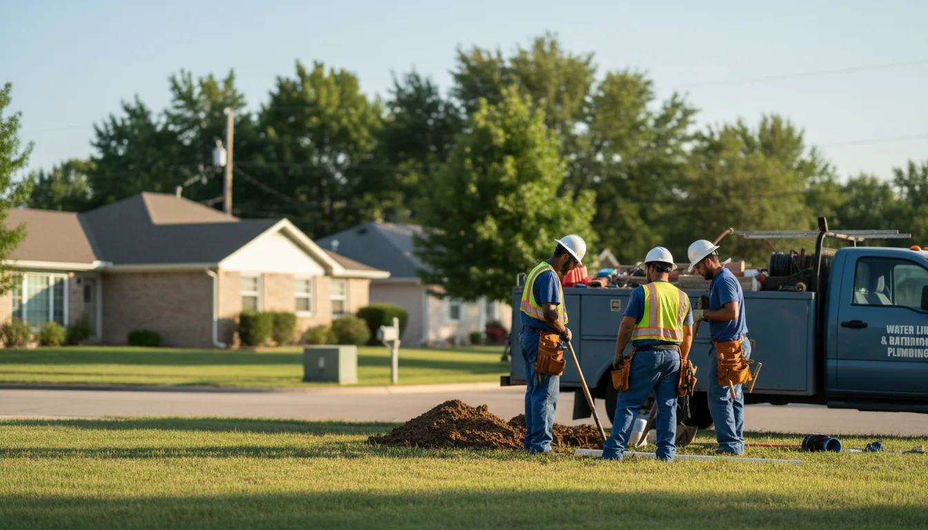 Residential water line and bathroom plumbing service in Cuba, MO